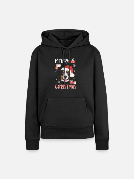 Berner Sennenhund Weihnachten - Frauen Premium Bio Hoodie - Schwarz