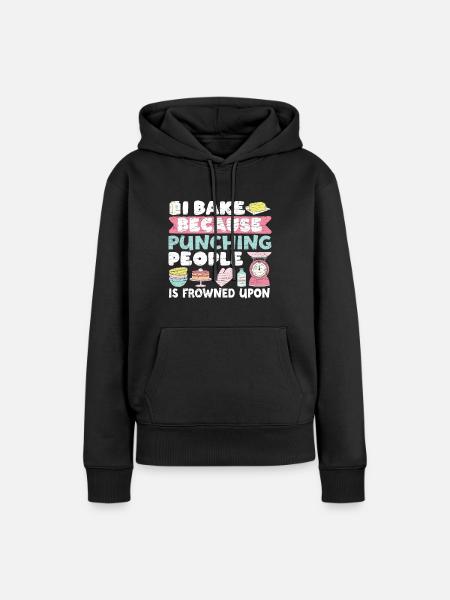 Backen Bäcker - Frauen Premium Bio Hoodie - Schwarz