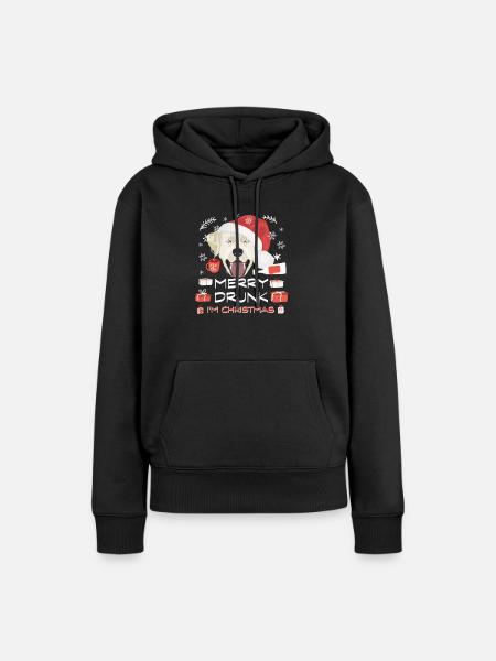 Labrador Weihnachtsmarkt - Frauen Premium Bio Hoodie - Schwarz