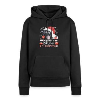 Marché de Noël du Labrador - Sweat à capuche Premium bio Femme - noir - Devant - Julia (174cm)