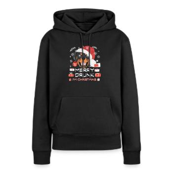 Marché de Noël de Rottweiler - Sweat à capuche Premium bio Femme - noir - Devant - Julia (174cm)