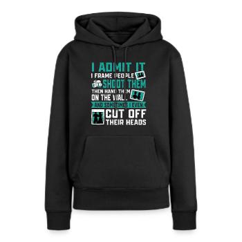 Fotograf Geschenkidee Photograph - Frauen Premium Bio Hoodie - Schwarz - Vorne - Julia (174cm)