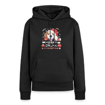 Marché de Noël de Beagle - Sweat à capuche Premium bio Femme - noir - Devant - Julia (174cm)