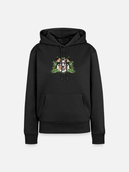 Tropical Australian Shepherd - Frauen Premium Bio Hoodie - Schwarz