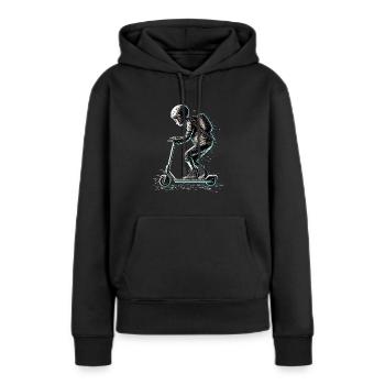 Stuntscooter de style ASCII - Sweat à capuche Premium bio Femme - noir - Devant - Julia (174cm)