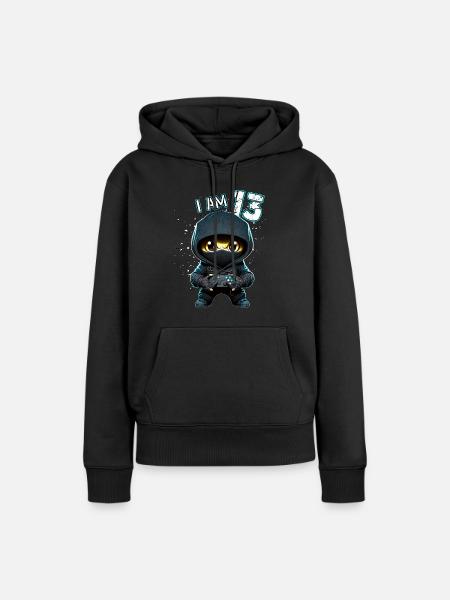 Children Birthday 13 Years - Video Games and - Dame Premium hoodie, økologisk bomuld - sort