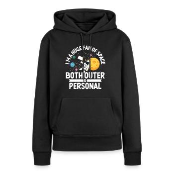 Weltall Astronaut Raumfahrt - Frauen Premium Bio Hoodie - Schwarz - Vorne - Julia (174cm)