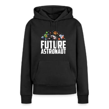 Astronaut Kinder Raumfahrt - Frauen Premium Bio Hoodie - Schwarz - Vorne - Julia (174cm)