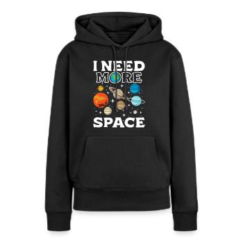 Raumfahrt Astronaut Weltall Planeten - Frauen Premium Bio Hoodie - Schwarz - Vorne - Julia (174cm)