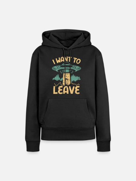 Alien Abduction Ufo Geschenk - Frauen Premium Bio Hoodie - Schwarz