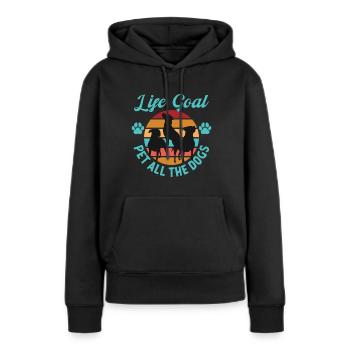 Hundeliebhaber Geschenk Hundehalter - Frauen Premium Bio Hoodie - Schwarz - Vorne - Julia (174cm)