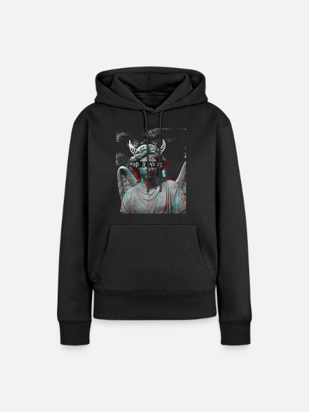 Devil - Frauen Premium Bio Hoodie - Schwarz