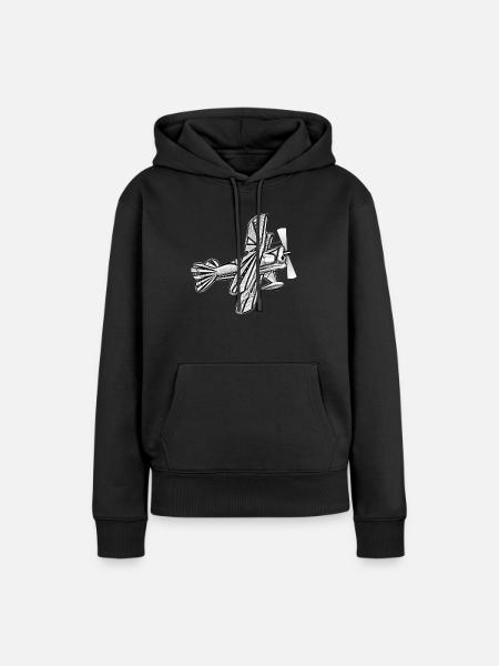 Vliegtuig - Vrouwen Premium Bio hoodie - zwart
