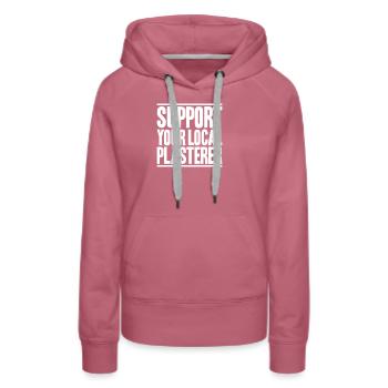 Stuckateur Plasterer Stukkateur Gipser Verputzer - Frauen Premium Bio Hoodie - Malve - Vorne - Isabella (175cm)