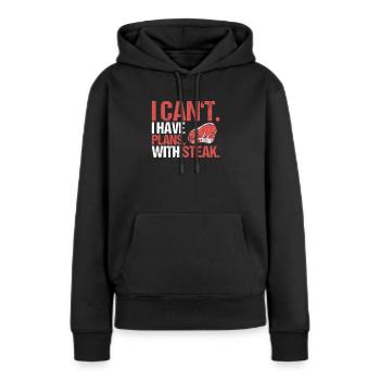 Carnivore Diät Carnivore Ernährung Carnivore Diet - Sweat à capuche Premium bio Femme - noir - Devant - Julia (174cm)