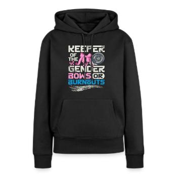 Keeper of the Gender Burnouts or Bows - Sweat à capuche Premium bio Femme - noir - Devant - Julia (174cm)