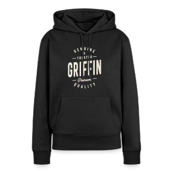 Griffin Genuine and Trusted Griffin Name - Women’s Premium Organic Hoodie - black - Front - Julia (174cm)