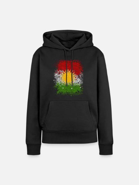Koerdische vlag. Trotse Koerdistan vlag - Vrouwen Premium Bio hoodie - zwart