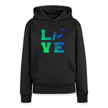 Kitesurf Femme Kitesurf Kitesurf Kitesurf Kitesurf - Sweat à capuche Premium bio Femme - noir - Devant - Julia (174cm)