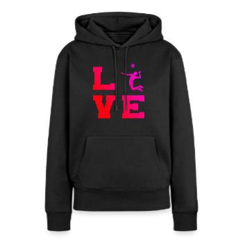 Volleyballspieler Beach Volley Volley Damen - Frauen Premium Bio Hoodie - Schwarz - Vorne - Julia (174cm)