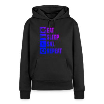 Langlauf Langlauf Klassisch Langlauf Skate - Frauen Premium Bio Hoodie - Schwarz - Vorne - Julia (174cm)