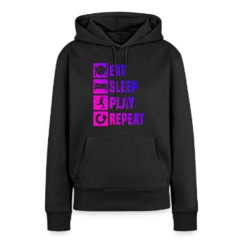 Fussballspielen Fussballspiel Herren Football - Frauen Premium Bio Hoodie - Schwarz - Vorne - Julia (174cm)