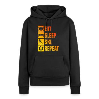Langlauf Skating Langlauf Herren Langlauf Klassisc - Frauen Premium Bio Hoodie - Schwarz - Vorne - Julia (174cm)