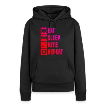 Kitesurf Kitesurf Kitesurf Kitesurfer Kite Kitesurfers - Sweat à capuche Premium bio Femme - noir - Devant - Julia (174cm)