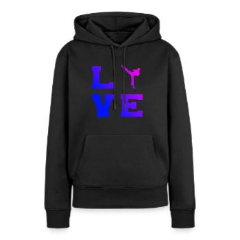 Kickboxing Kickboxer Hommes Kickboxing Kickboxing - Sweat à capuche Premium bio Femme - noir - Devant - Julia (174cm)