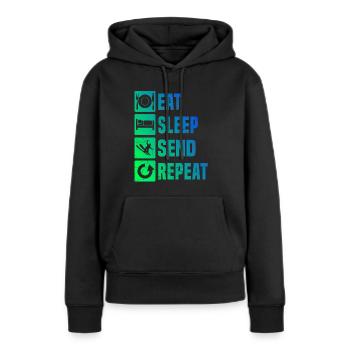 Ski Jumping Ski Freestyle Slopestyle Damen - Frauen Premium Bio Hoodie - Schwarz - Vorne - Julia (174cm)
