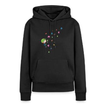 Climbing indoor children climbing wall bouldering - Women’s Premium Organic Hoodie - black - Front - Julia (174cm)