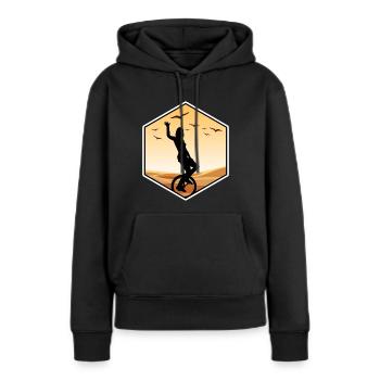 unicycle unicycle artist unicycle unicycle queen - Women’s Premium Organic Hoodie - black - Front - Julia (174cm)