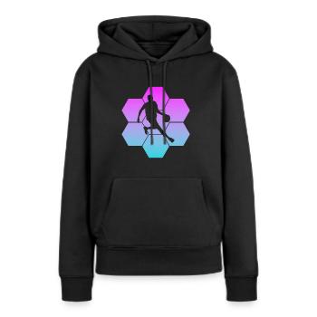 basketball streetball - Frauen Premium Bio Hoodie - Schwarz - Vorne - Julia (174cm)