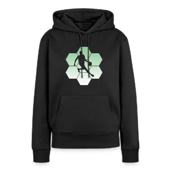 Player, Basketball, Streetball, Bball - Frauen Premium Bio Hoodie - Schwarz - Vorne - Julia (174cm)