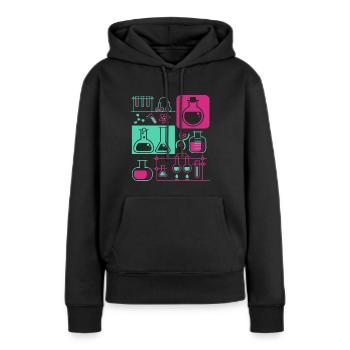 Chimie laboratoire recherche chimiste science - Sweat à capuche Premium bio Femme - noir - Devant - Julia (174cm)