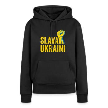 Slava Ukraini - Women’s Premium Organic Hoodie - black - Front - Julia (174cm)