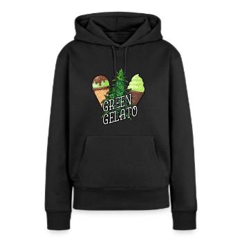 Cannabis Green Gelato - Women’s Premium Organic Hoodie - black - Front - Julia (174cm)