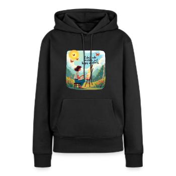 Ölmalerei In Der Natur für Maler Und Künstler - Frauen Premium Bio Hoodie - Schwarz - Vorne - Julia (174cm)