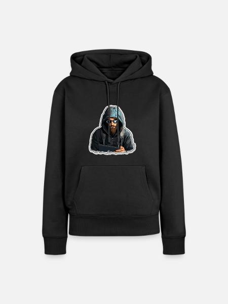 Ethical Hacker - Illustration - Frauen Premium Bio Hoodie - Schwarz