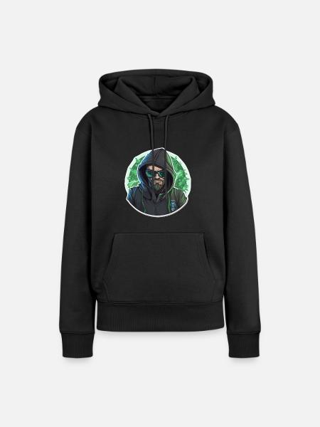 Ethical Hacker - Illustration - Frauen Premium Bio Hoodie - Schwarz
