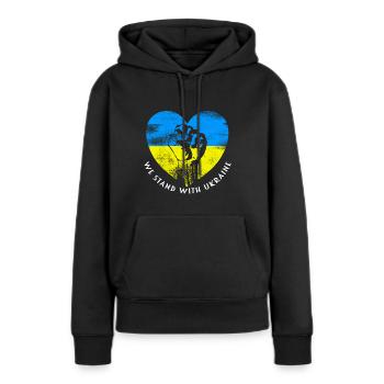 Ukraine - Women’s Premium Organic Hoodie - black - Front - Julia (174cm)