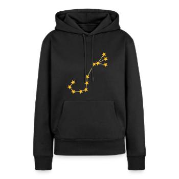 Scorpion constellation - Sweat à capuche Premium bio Femme - noir - Devant - Julia (174cm)