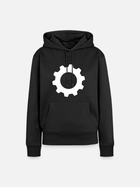 Zahnrad - Frauen Premium Bio Hoodie - Schwarz