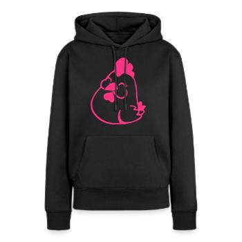 Hen Comic - Frauen Premium Bio Hoodie - Schwarz - Vorne - Julia (174cm)