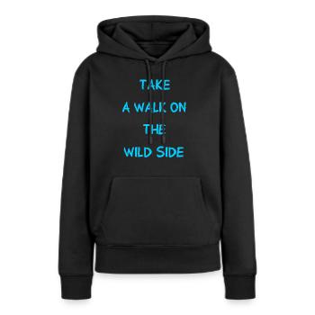 Faites une promenade du côté sauvage - Promenade - Page - Sweat à capuche Premium bio Femme - noir - Devant - Julia (174cm)