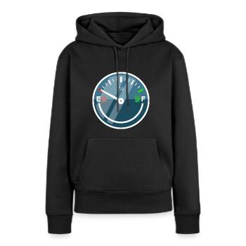 Tankanzeige für Biertrinker Bier Bierliebhaber - Frauen Premium Bio Hoodie - Schwarz - Vorne - Julia (174cm)