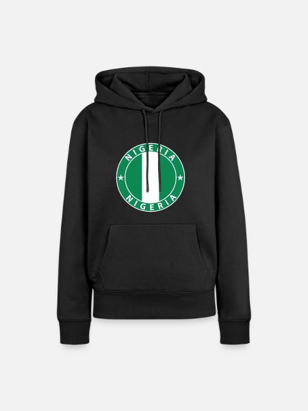 Nigeria - Frauen Premium Bio Hoodie - Schwarz