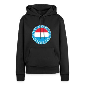 Luxembourg - Sweat à capuche Premium bio Femme - noir - Devant - Julia (174cm)