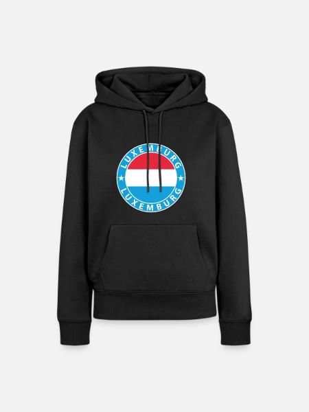Luxemburg - Frauen Premium Bio Hoodie - Schwarz