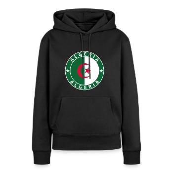 Algerien - Frauen Premium Bio Hoodie - Schwarz - Vorne - Julia (174cm)